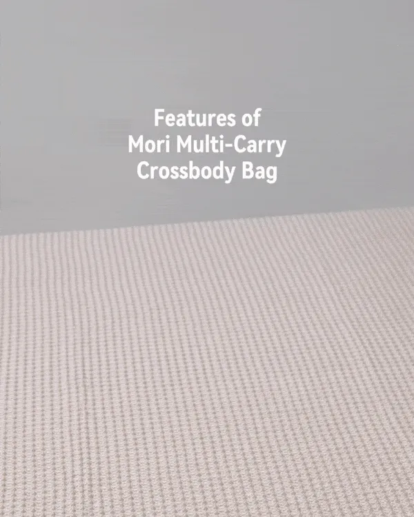 Pleats Pink Grey Multi-Carry Crossbody Bag