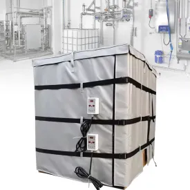 Professional 275 Gallon Full Cover IBC Tote/Tank Heater Blanket-110V 220V, 4000W, Quickly Heat and Optional Adjustable Temp 0~150