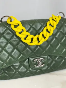 "BANANA" Matte Acrylic Top Handle Chain 12"