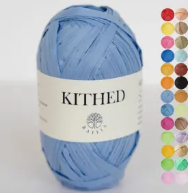 Raffia Yarn, Soft Raffia Yarn for Crochet328ftSmooth Raffia for Hand Knitting Summer Hats and Bags (24 Dust Blue)