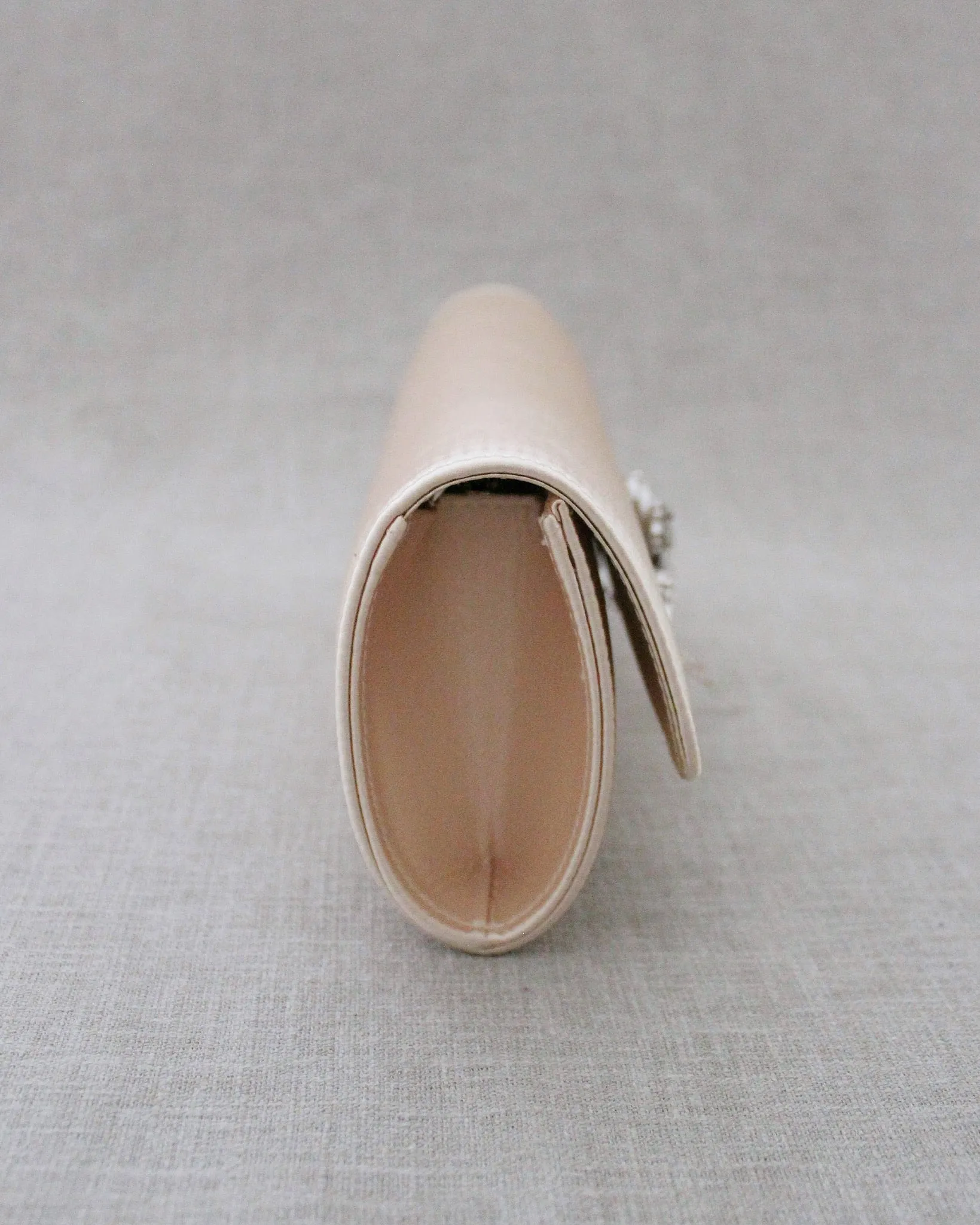 Satin Evening Clutch with Butterfly Brooch