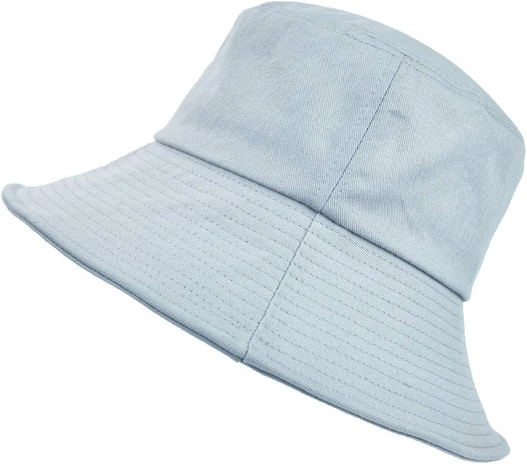 SOMALER Womens Cotton Wide Brim Sun Hats UPF50  UV Packable Beach Hat Summer Bucket Cap for Travel
