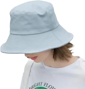 SOMALER Womens Cotton Wide Brim Sun Hats UPF50  UV Packable Beach Hat Summer Bucket Cap for Travel