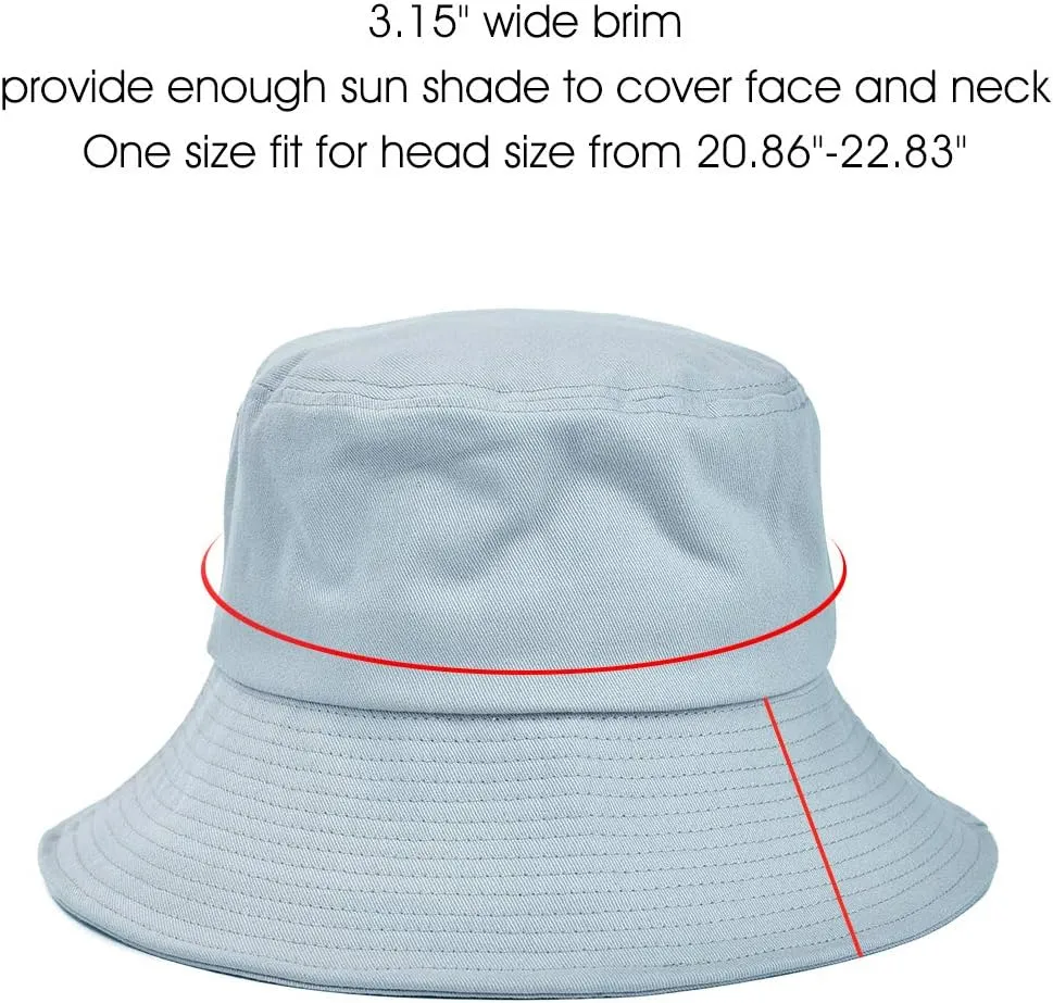 SOMALER Womens Cotton Wide Brim Sun Hats UPF50  UV Packable Beach Hat Summer Bucket Cap for Travel