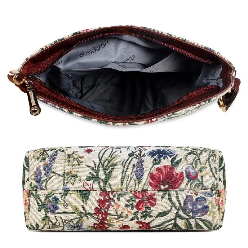 THE CLOWNFISH Linda Series Sling for Women Casual Ladies Single Shoulder Bag For Women Crossbody Bag for College Girls (Magenta-Floral)