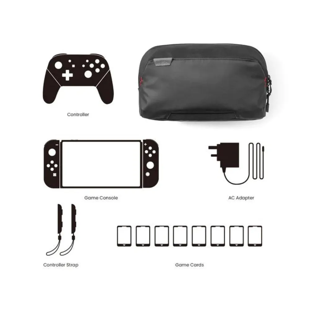 Tomtoc Smart Sling Bag for Switch / Switch OLED (A0532D1) | G-Sling Crossbody Shoulder Bag | Quick Access Front Pocket & Multi-functional Storage