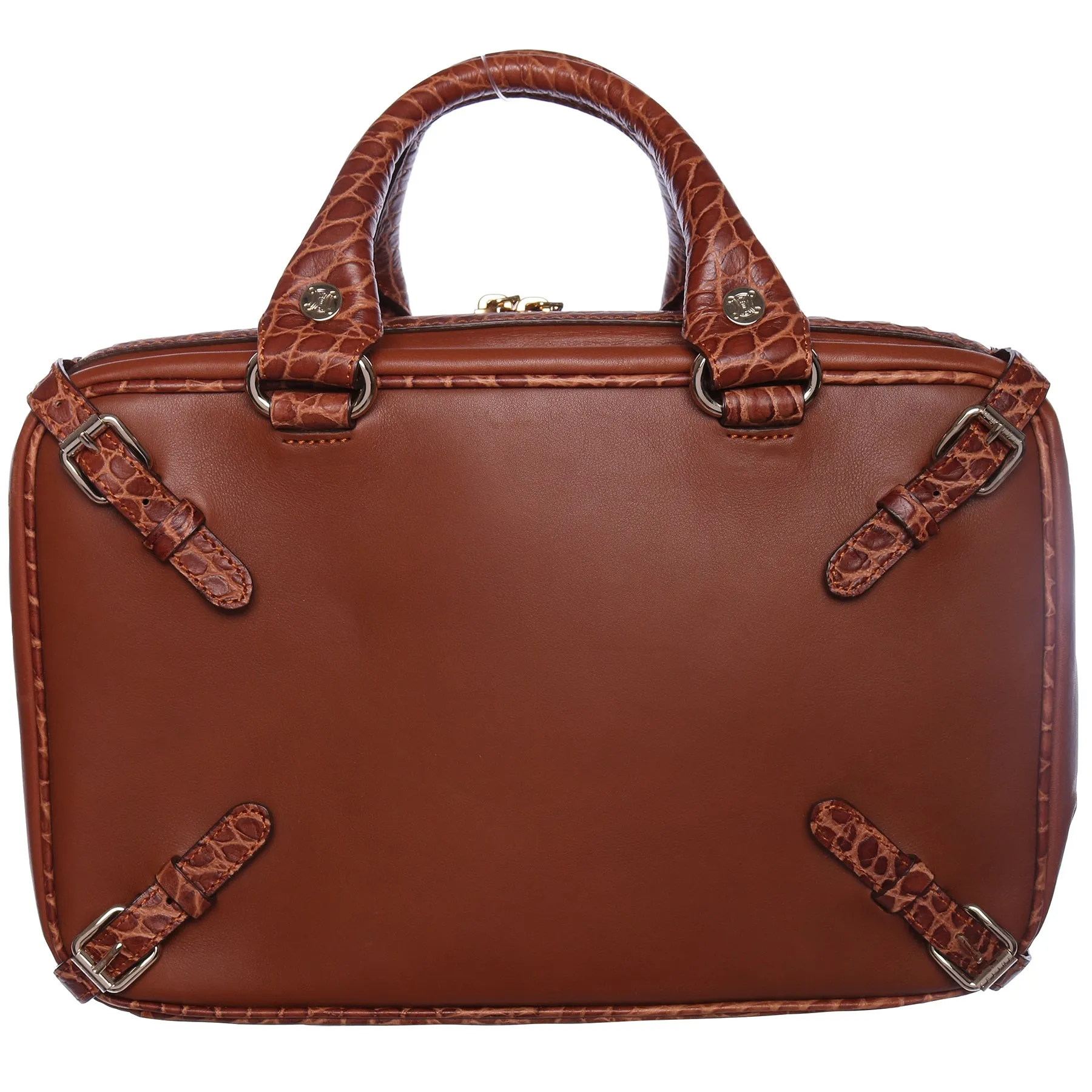 Vintage Celine Leather Suitcase Top Handle Bag