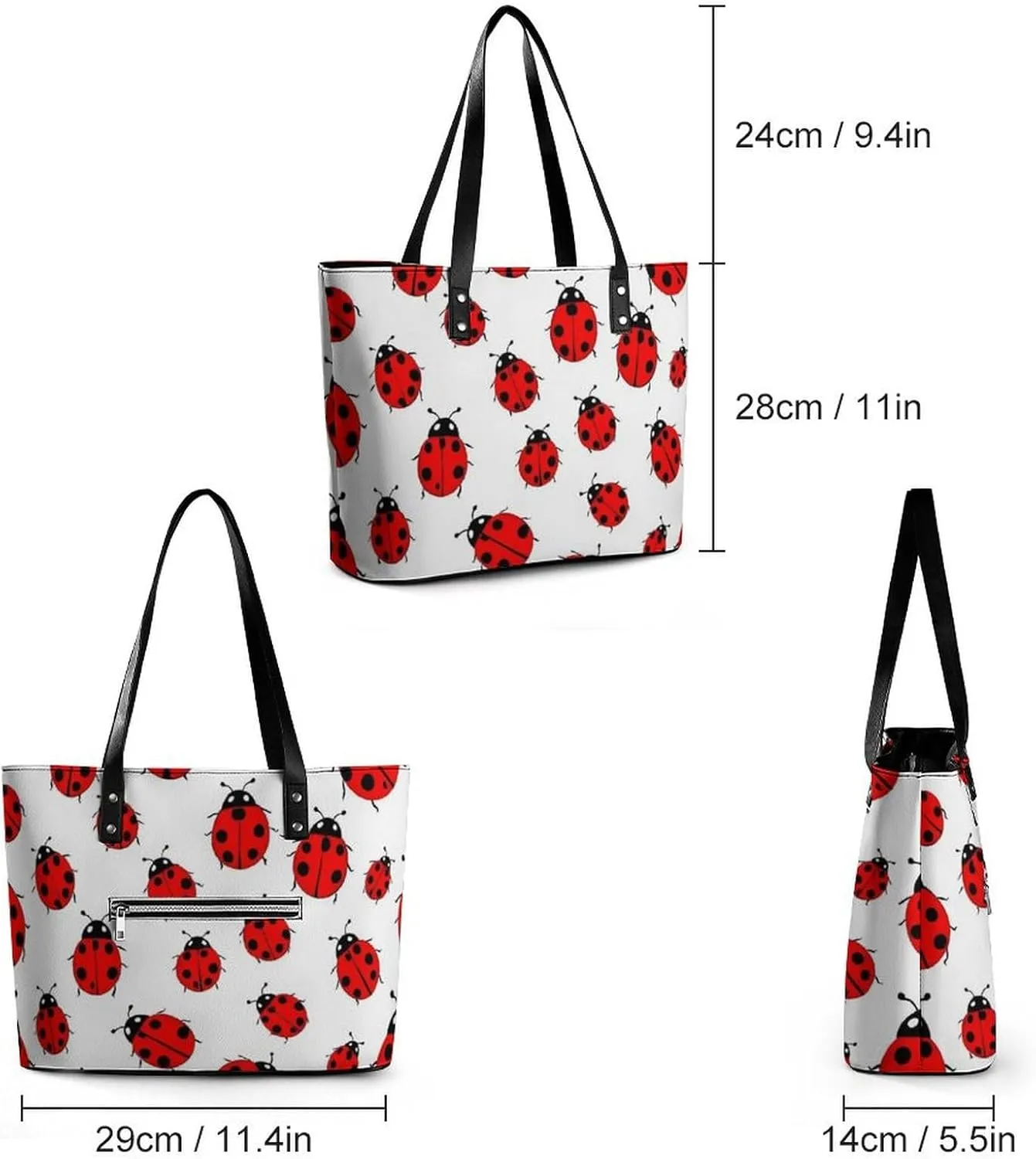 Women's Leather Large Capacity Work Tote Bag Handbags Big Commuter Bag